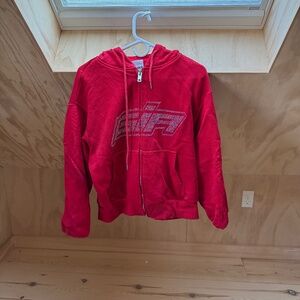 I.Am.Gia red kasen zipper hoodie